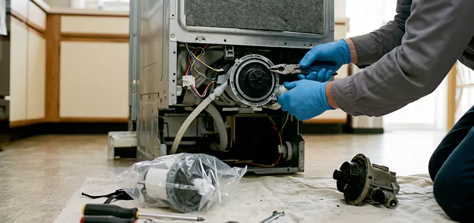 Dishwasher Motor Pump Replacement in Attleboro
