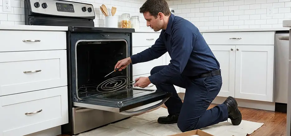Oven Lower Heating Element Replacement in Attleboro